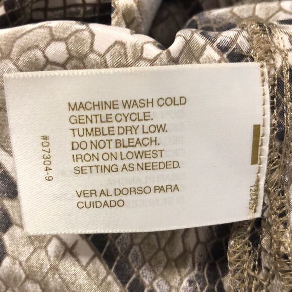 Vintage XL Christie & Jill Snake Skin Long Sleeve Blouse - Picture 14 of 16